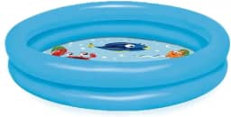 Piscina Banheira Inflável Infantil Bebe Criança 2 anéis 28 Litros - Grupo Ac Multi (Azul)