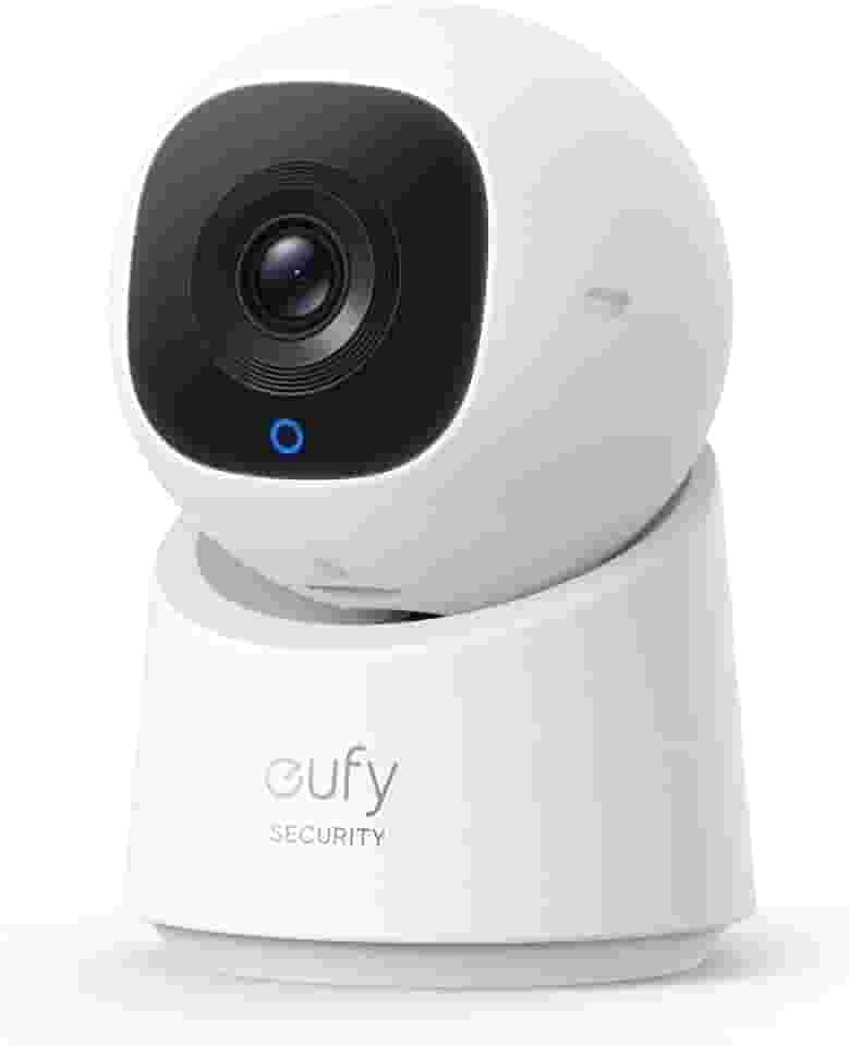 eufy Câmera C220 por anker, Câmera de Segurança Wi-Fi 360º, 2K, Camera Pet, Visão Noturna, Audio de duas vias, Trabalha com Alexa, Alerta de Movimento, Rastreamento por IA, Compatível HomeBase 3