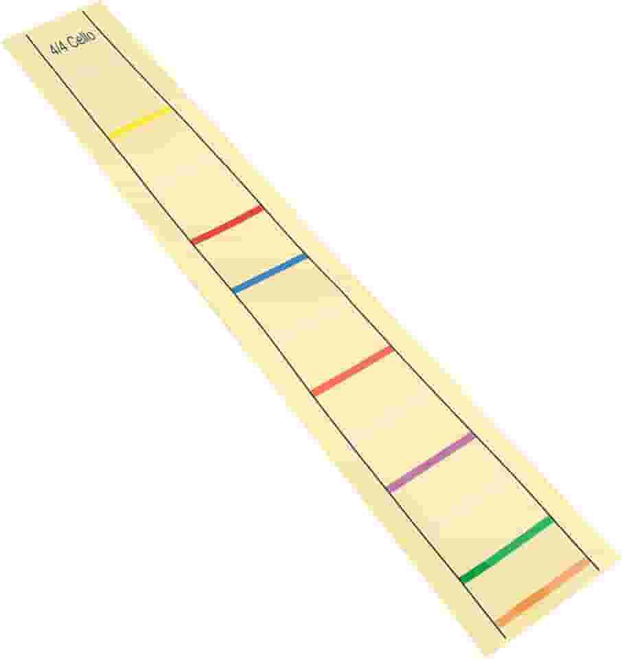 Adesivo de Posição de Violoncelo para Iniciantes - Simplifique o Processo de Aprendizado - Adequado para Diferentes Casacogramas (4/4)