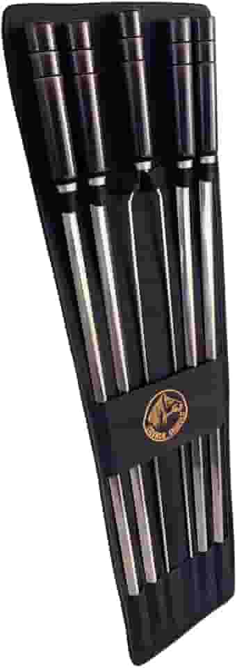 Kit 5 Espetos Artesanais de Inox P/Churrasco Com Capa