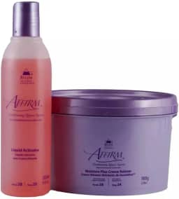 Kit Relaxamento e Alisamento Capilar, 900g Creme + 255ml Ativador, para Cabelos Cacheados e Crespos