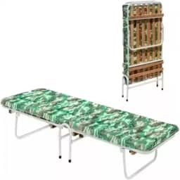 Cama Dobrável Solteiro Incluso Colchão Camping Acampamento Ferro Resistente Robusta Portátil