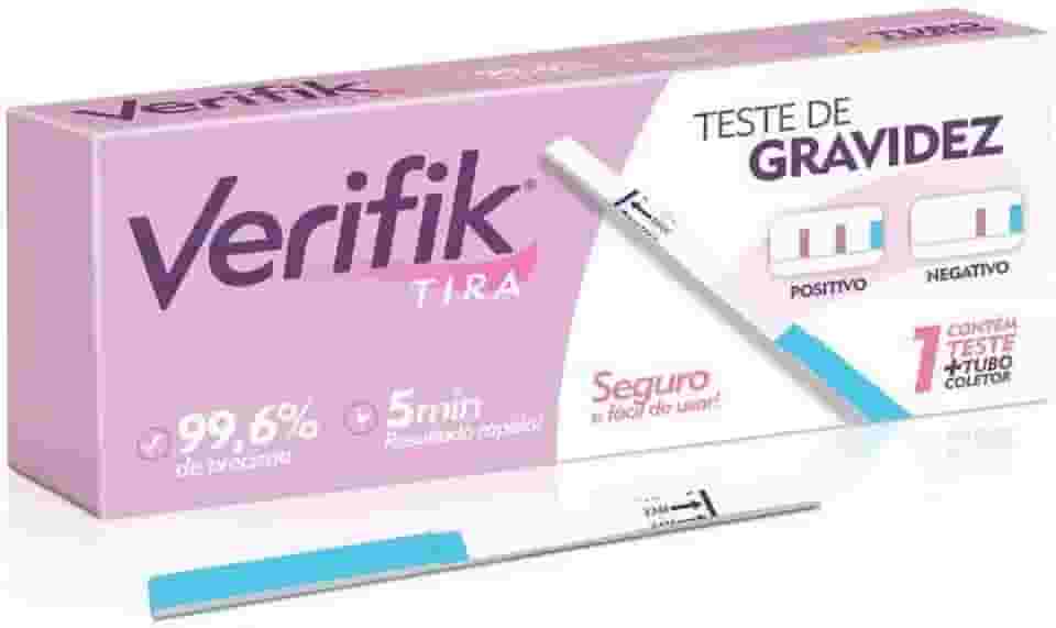 Teste Gravidez Verifik Tira + Coletor Superior a 99%, Alamar