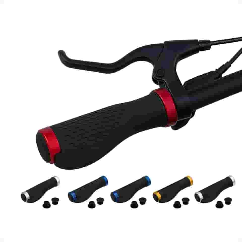 Manopla Ergonômica para Bike MTB e Speed com Trava Antiderrapante – Acessório Confortável para Guidão Bicicleta, Reduz Vibração, Ideal Ciclismo Urbano e Trilhas, Leve, Resistente Ciclismo