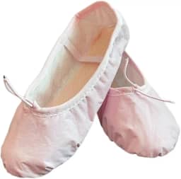 Sapatilha Para Ballet Balé Infantil Com Ponta Cor Rosa e Preto Material Sintético