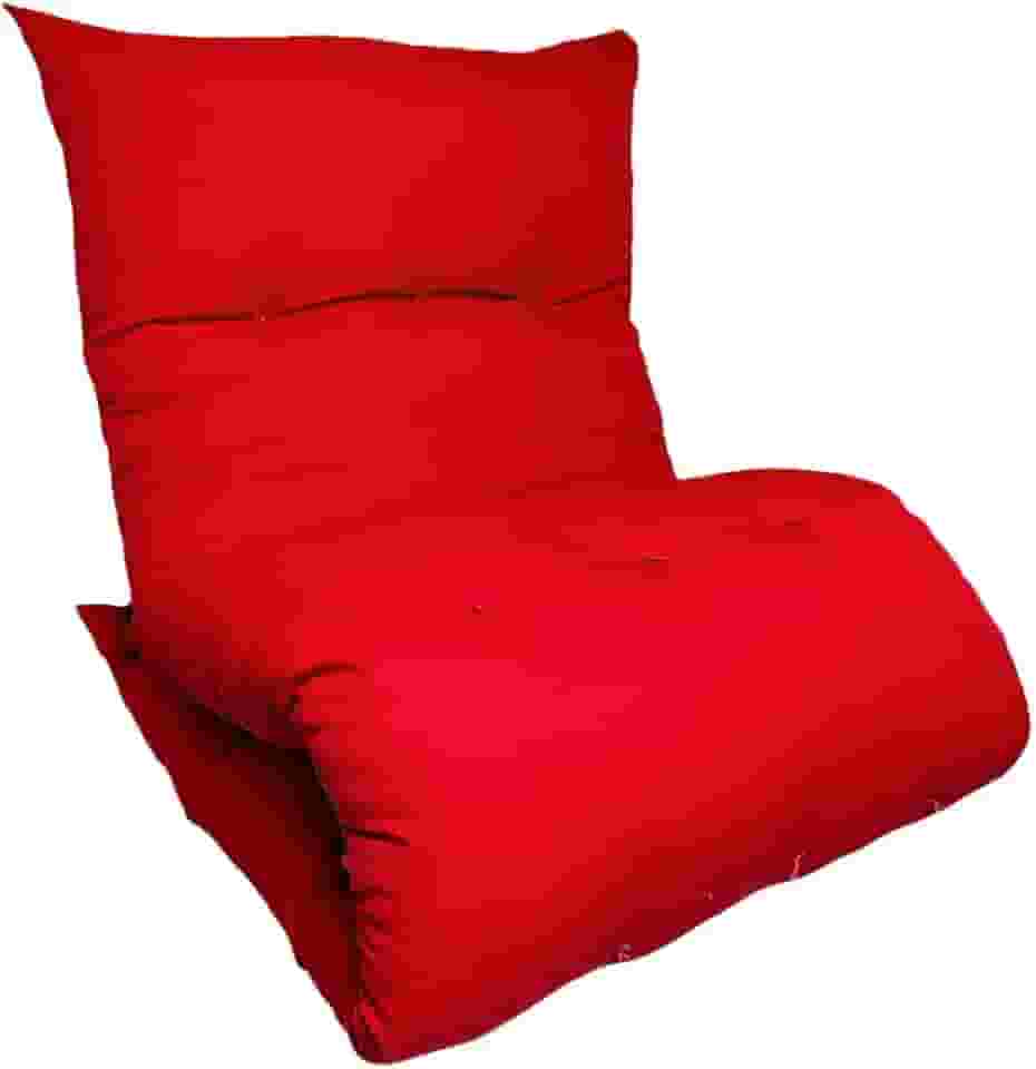 Colchonete Futon Dobrável Almofada Poltrona Colchão Portátil Solteiro Pallet Espreguiçadeira(Vermelho)