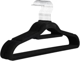 Kit 20 Cabide Veludo Preto Premium Adulto Camisa Calça Roupa