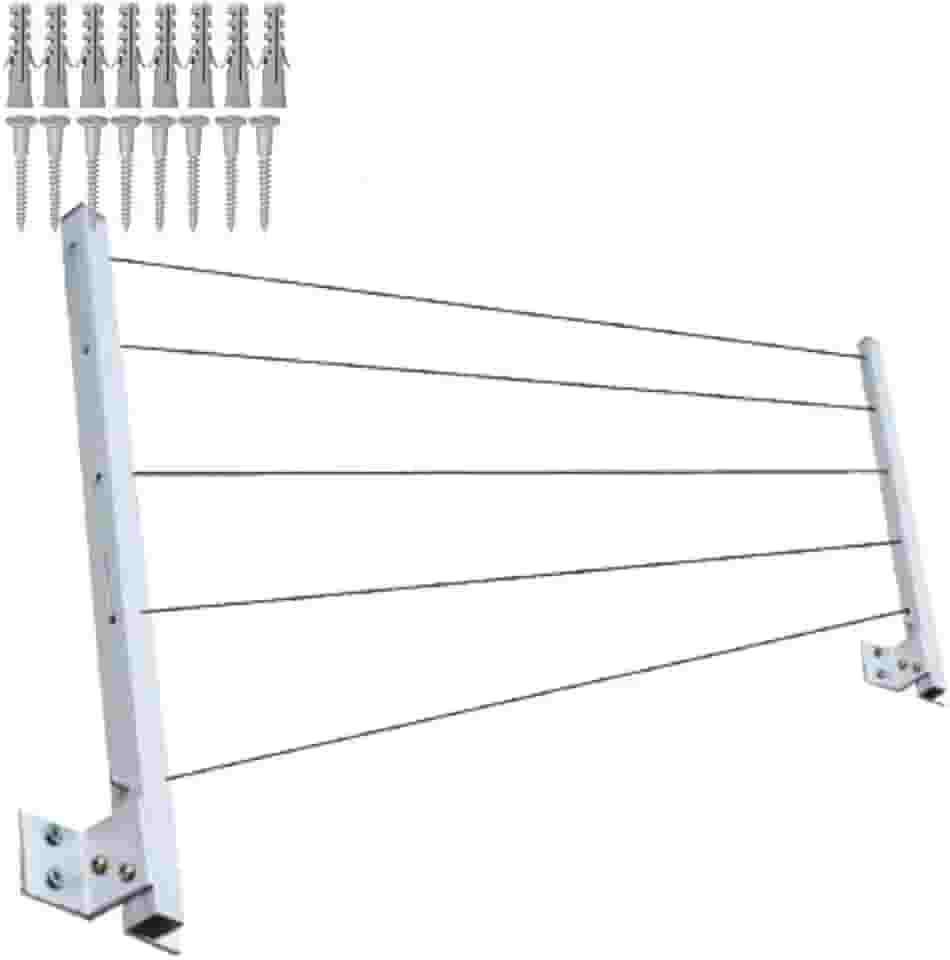 Varal Retratil Dobravel De Parede Aluminio Não Enferruja Apartamento