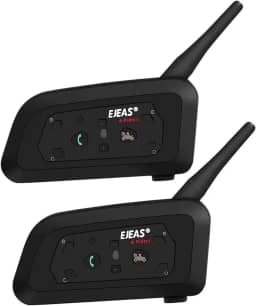 Fone de ouvido Bluetooth V6 Pro para motocicleta, sistema de comunicação de intercomunicador para esqui e motocicleta (V6 2PCS)