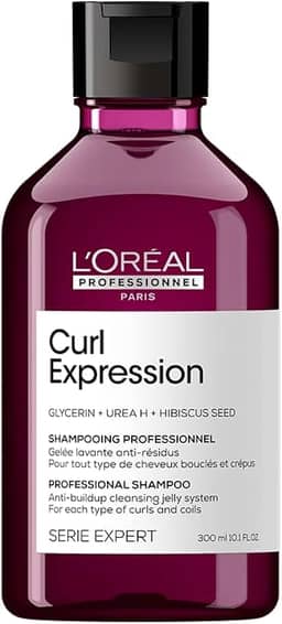 L'Oréal Professionnel Shampoo Antirresíduos Curl Expression, Limpa suavemente e elimina o acúmulo de resíduos, Para cabelos cacheados e crespos, Sem sulfato, sem parabenos e sem silicone, 300ml