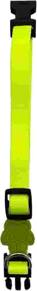 Coleira Neon Para Cachorros,M,Coleira Ajustável,Passeio e Viagem,Confortável e Resistente,Flourescente