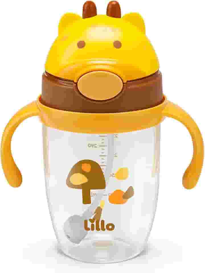Copo Infantil Com Canudo 300ml – Girafa