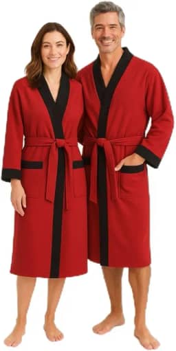 Roupão de Banho Atoalhado Unissex Adulto – Manga Longa, Cores, Macio e Confortável para Homem e Mulher