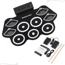 Bateria Eletrônica Portátil Profissional Instrumento Musical 9 Pads Drum