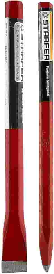 Kit Ponteiro e Talhadeira para Martelete Hexagonal Aço 25cm Starfer