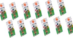 Kit 12 Caixa Lápis de Cor 12 Cores Resina Reciclada Sextavado