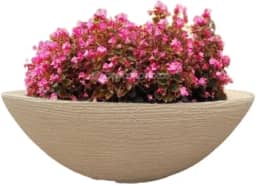 Vaso Polietileno Bacia Para Plantas Flores Jardim Luxo 50cm (BEGE)