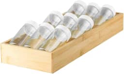 Organizador de Temperos para Gavetas de Bambu Keep Ou 10 peças 38 x 15 x 9,5 cm Cor:Bambu