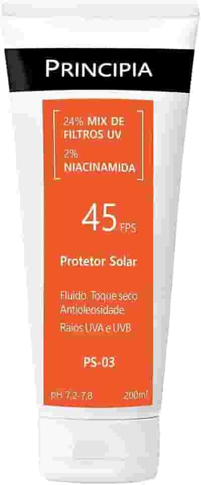 Protetor Solar Corporal Principia 24% Mix de Filtros UV + 2% Niacinamida FPS 45 PS-03 com 200ml