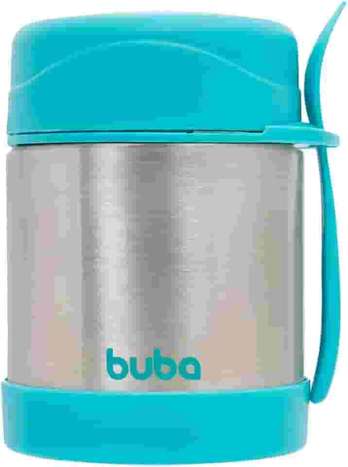 Buba Pote Térmico Com Colher Azul