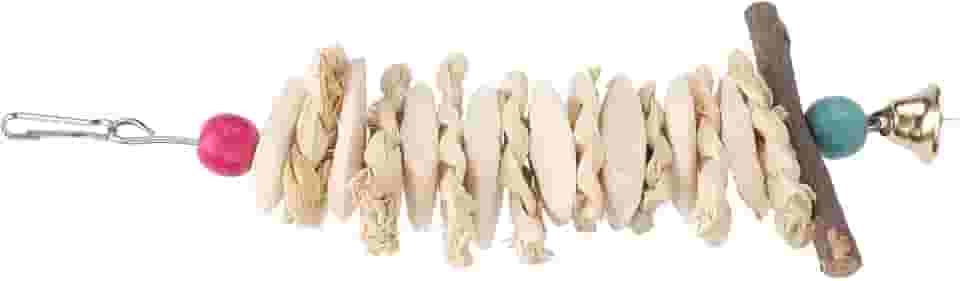 Pssopp Osso de Pássaro, Brinquedo de Mastigar Osso de Choco Com Sino para Papagaios, Experiência Divertida de Mastigar para Periquitos e Pombinhos (25cm)