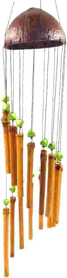 Dupétriz, Sino Vento Mobile Caracol 60 cm - 15 Tubos 6,5-18 cm - Bambu Natural