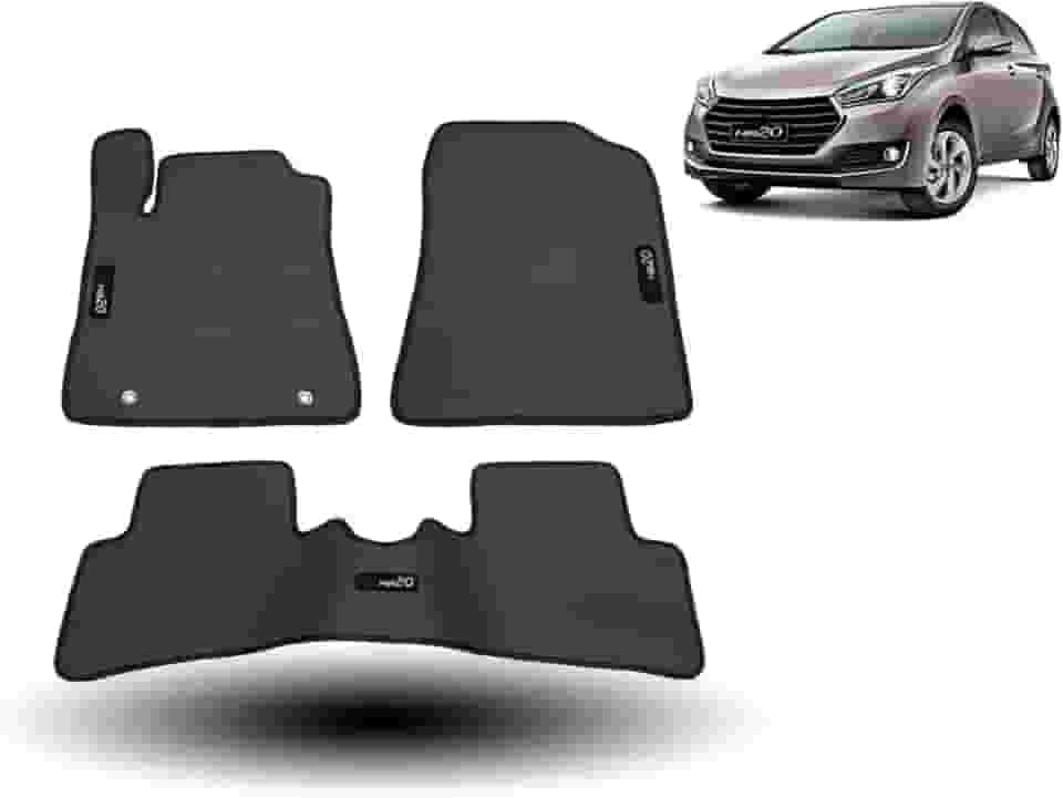 Tapete Borracha Hb20 Hatch Com Traseiro Interiço