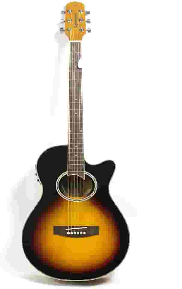 Violão Elétrico Aço Giannini Gsf1d Ceq Three Tone Sunburst