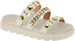 Birken Papete Feminina Aplicações Metálicas Vizzano Original Confortável