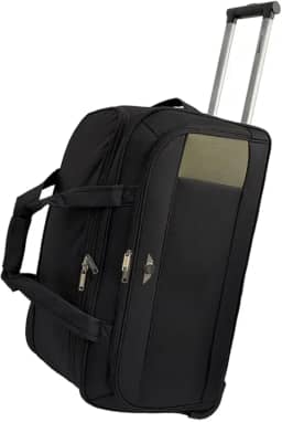 Mala Sacola de Viagem Grande com Rodinhas Tecido Poliéster Santino Cor:Preto;Tamanho:G