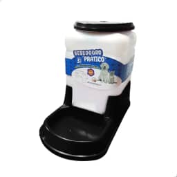 Bebedouro Pratico Automatico c/Dispenser Caes e Gatos - Alvorada (Preto, 3 Litros)
