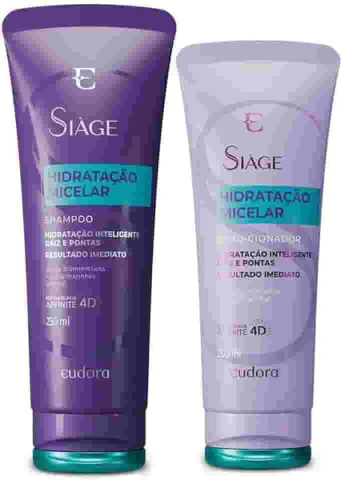 Eudora Kit Siàge Hidratação Micelar: Shampoo 250ml + Condicionador 250ml