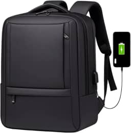 Dynamart Mochila Executiva Luxo Premium Impermeável Antifurto Porta USB Notebook 17,3” Viagem Trabalho Escolar Masculina Feminina Resistente