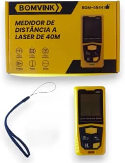 Medidor de Distância Trena a Laser 40m Precisão Display Iluminado Área Volume Pitágoras Medição Contínua Nível de Bolha Resistente a Água e Poeira Profissional