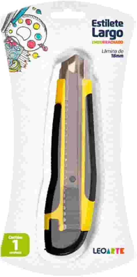 ESTILETE LARGO EMBORRACHADO 18MM BLISTER UND LEOARTE