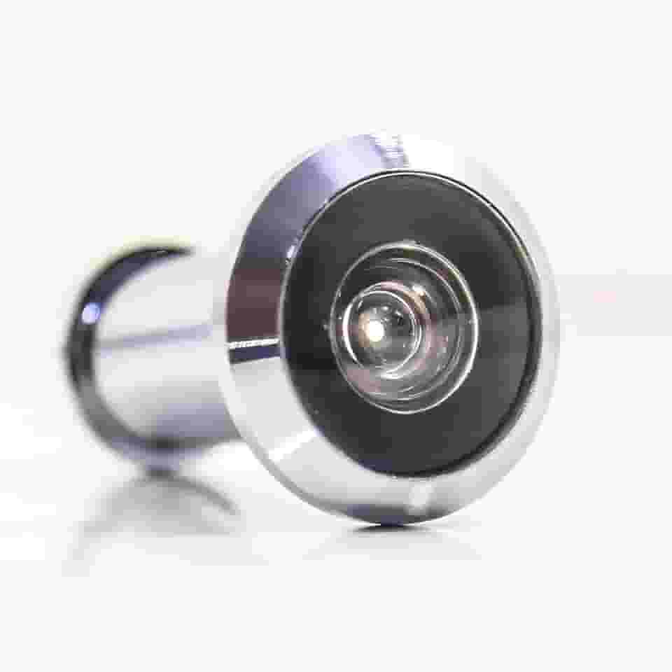 Olho Mágico Visão 200 Cromado Zamak Graus Visor de Porta Portas com Espessura de 33mm a 50mm