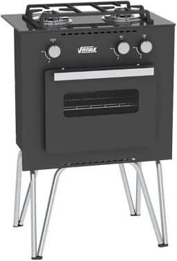FOGAO A GAS MINI COOK 2 Q PRETO FOSCO GAS GLP