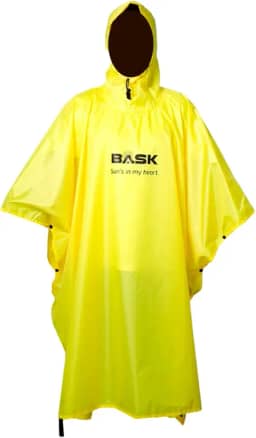 Poncho Impermeável 3 em 1 – Capa de Chuva, Toldo e Forro de Solo – Leve, Compacto, PU5000 e com Comprimento Ajustável – Refletivo para Trilhas e Camping (Amarelo)
