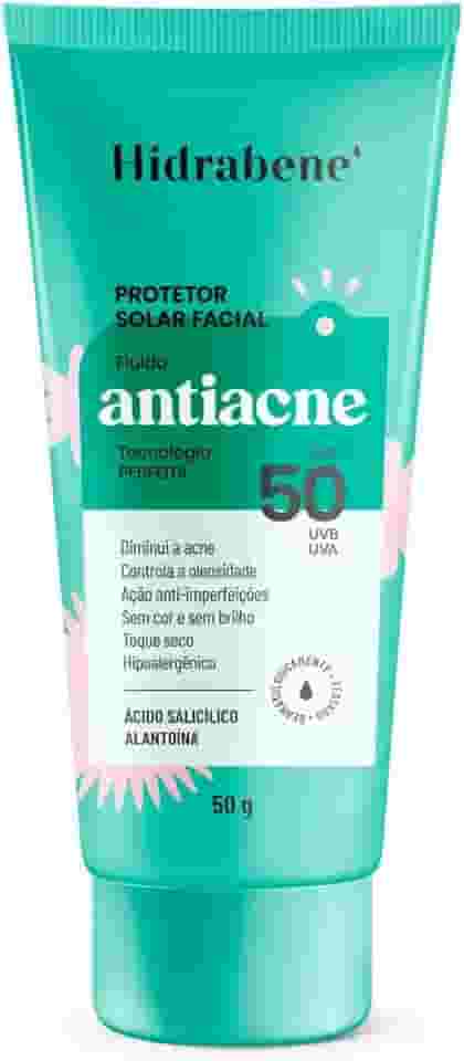 Hidrabene Protetor Solar Antiacne FPS 50 50g