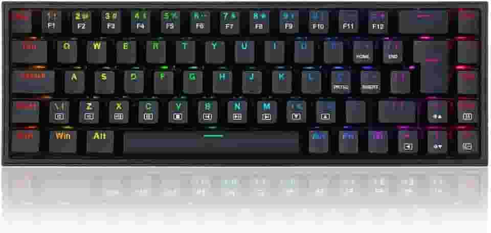 Teclado Mecânico Gamer Redragon Castor RGB K631-RGB ABNT2 Switch Redragon Marrom USB Removível, Preto - K631-RGB (PT-BROWN)