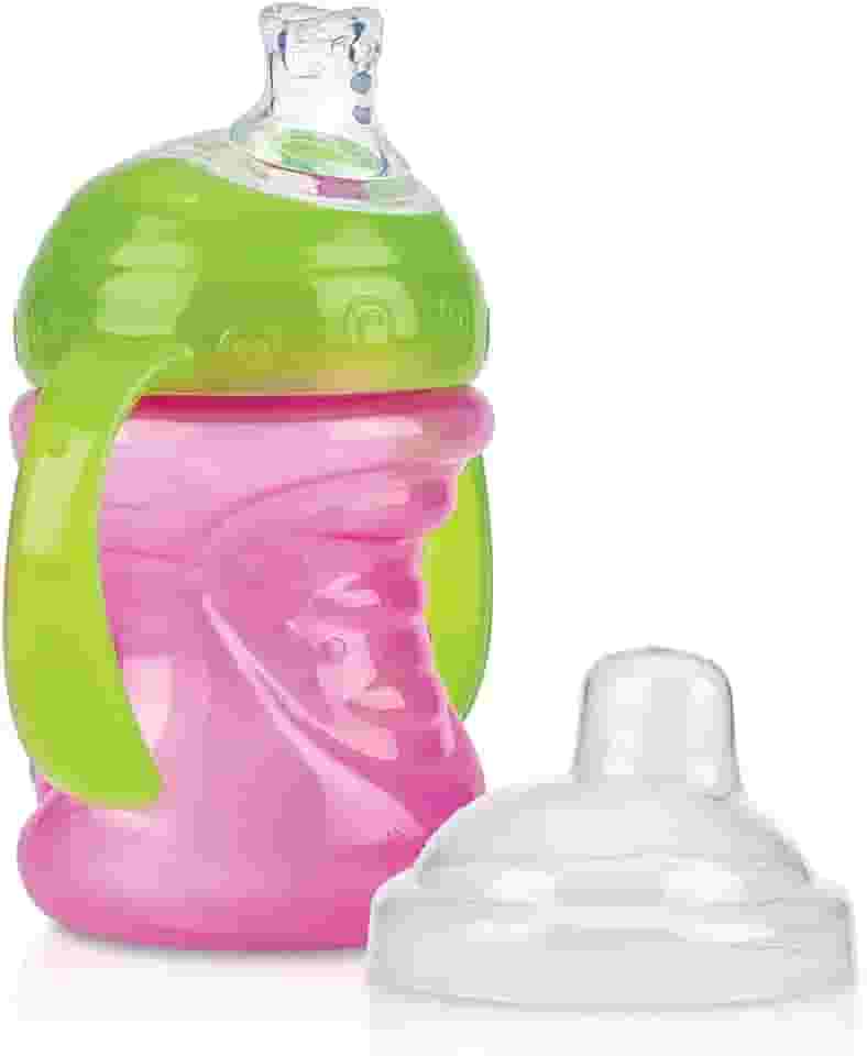 Nuby Copo Com Alça E Super Bico De Silicone 240Ml Rosa