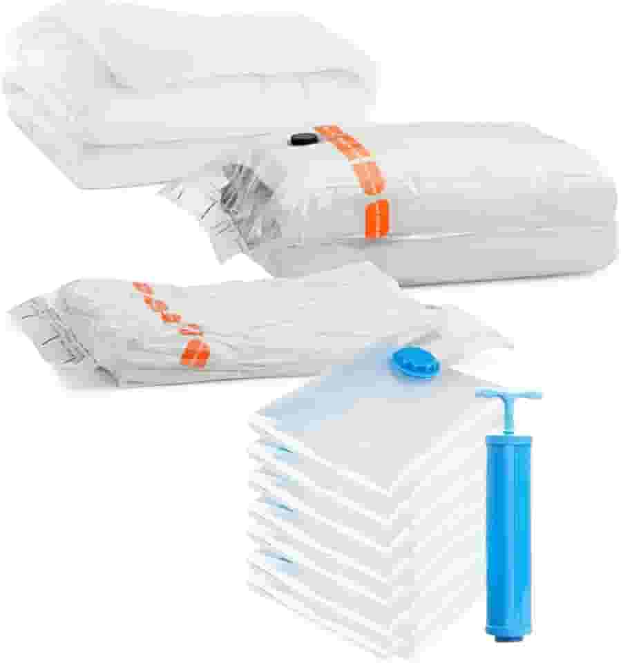Kit 3 Saco GRANDE a Vacuo + bomba Sacos Organizadores para Mala Roupas Viagem vacoo Edredom Cobertores Guarda Closet Vac Bag
