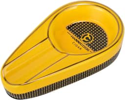 Cinzeiro para Charuto em Cerâmica Premium Hannicook– Compacto e Elegante Preto I Caixa Presente (AMARELO)