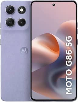 Smartphone Motorola Moto g86 5G - 512GB 24GB (8GB RAM+16GB Ram Boost) Tela 1.5K pOLED, 50MP Sony camera OIS Moto AI, videos em 4K, IP68 + IP69 - Lilas