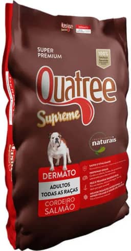 Quatree Supreme Dermato Cordeiro e Salmão Cães Adultos 15kg