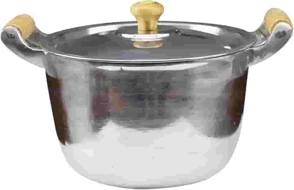 Caldeirão Alumínio Fundido Polido Alça e Pomel de Madeira 16cm 1,7L