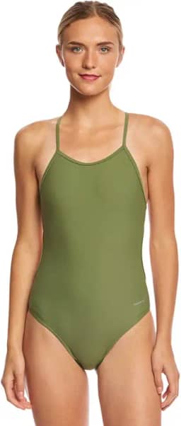 Maiô feminino atlético Micro Back – Traje de banho competitivo para natação de colo