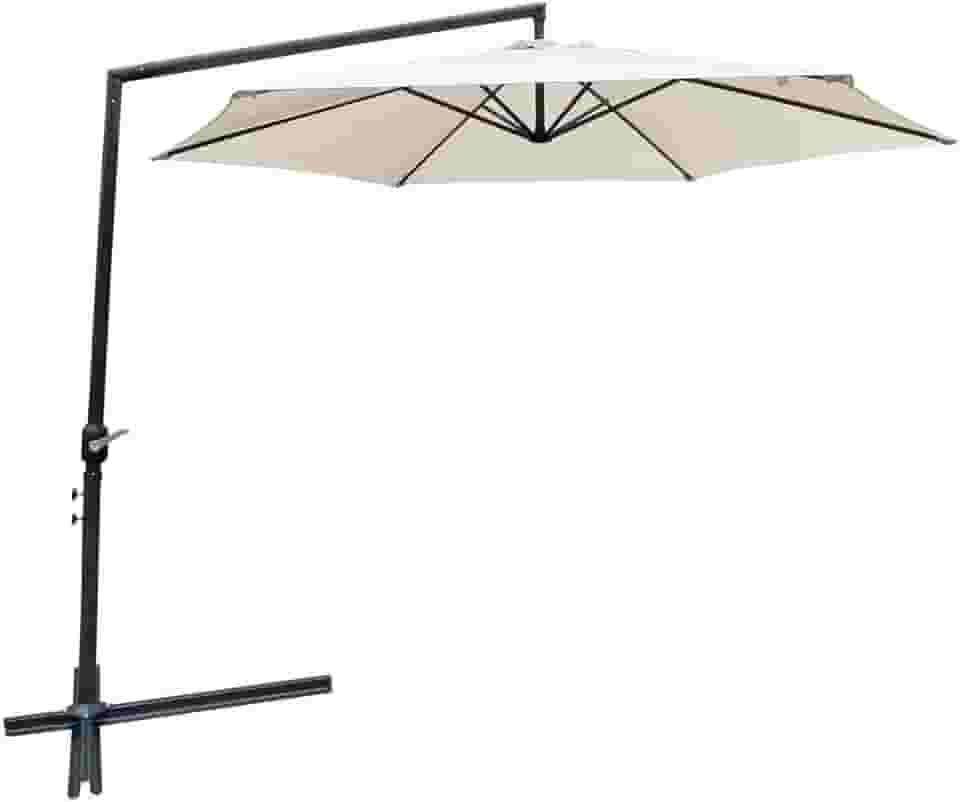 Ombrelone Suspenso Base Lateral 3 Metros Branco Importway