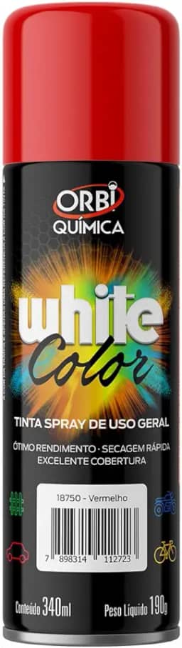 Tinta Spray 340ml Uso Geral Diversas Cores Automotivo (Vermelho)