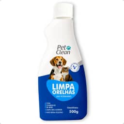 Limpador Orelhas 500g Limpa Ouvidos Ceras Cachorro e Gato Pet Clean Uso Veterinário
